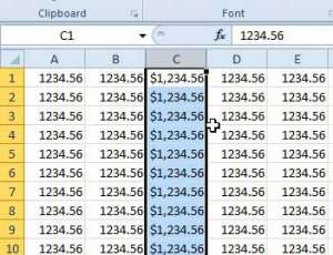 how to automatically insert a dollar symbol in excel 2010