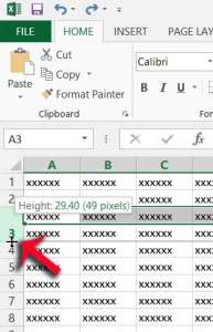 how to expand a row in excel 2013