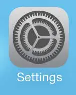 touch the settings icon