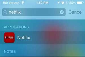 how to search for apps on spotlight search on iphone
