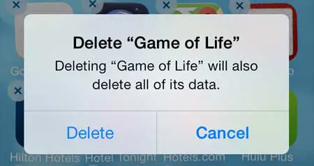 deleting items on the iphone 5 in ios 7