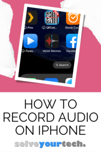 How to record audio with an iPhone