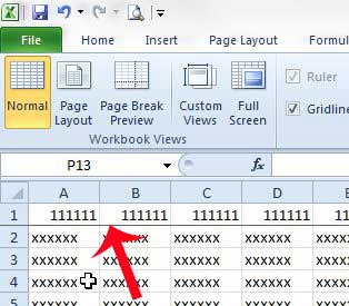 identifying a frozen top row