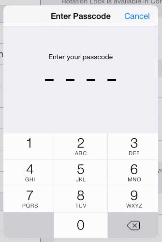 enter the old passcode