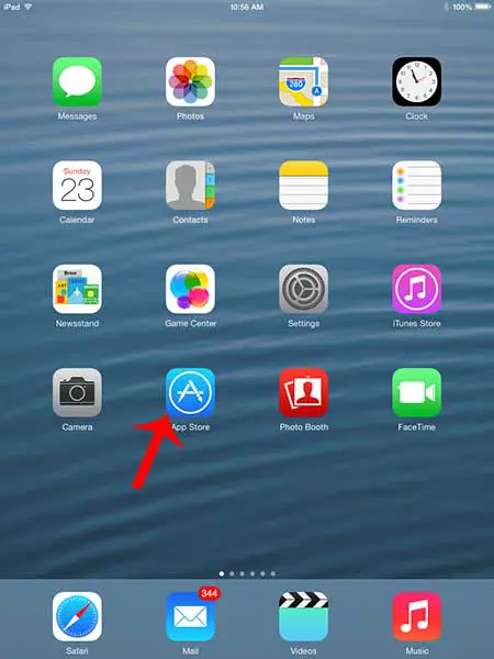 touch the app store icon