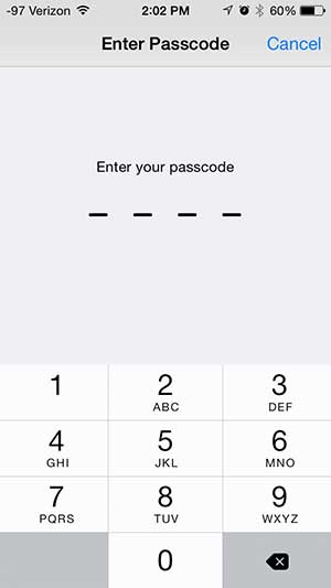 enter the current passcode