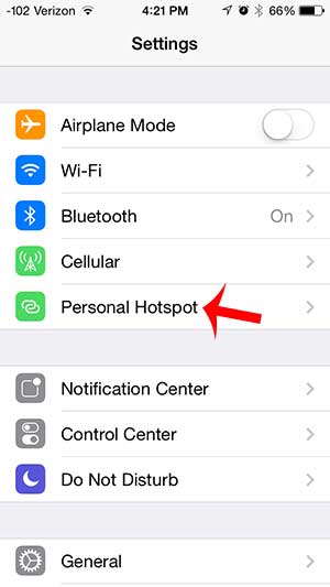 how to turn off personal hotspot on the iphone 5