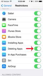 why can't I delete apps on my iphone