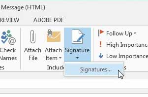 how to make a signature in outlook 2013