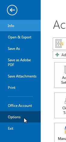 click options