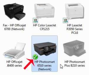 how to set the default printer in windows 7