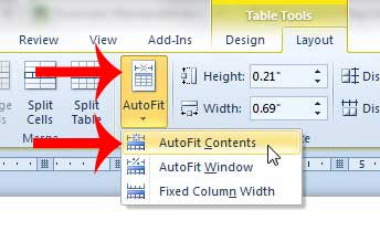 how to fit a large table on one page in word 2010