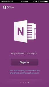 how to use onenote on the iphone 5