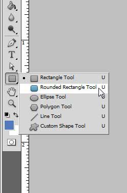 select the rounded rectangle tool
