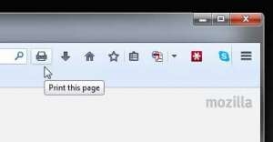 how to add a print button to the toolbar in firefox
