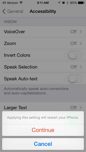 how to bold text on the iphone 5
