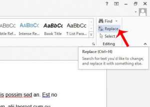 how to find and replace text in word 2013