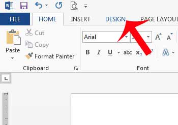 click the Design tab