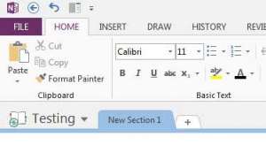 how to keep the ribbon visible in onenote 2013