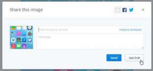 how to share a link to a file in dropbox