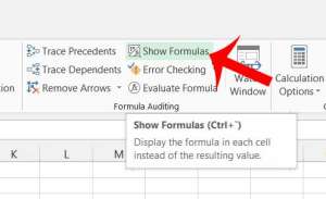 how to view formulas in excel 2013