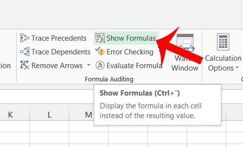 how to view formulas in excel 2013