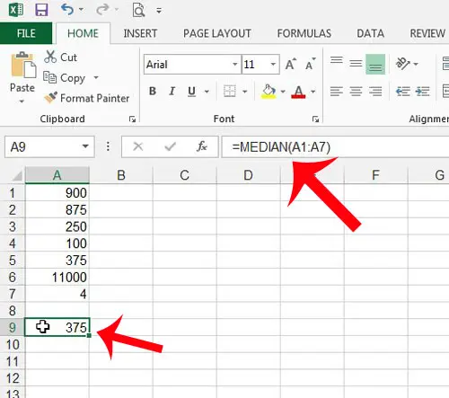 view the median formula