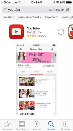 install the youtube app