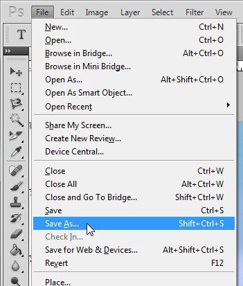 click file, then save as