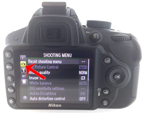 select the shooting menu