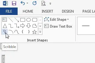 select the scribble shape again