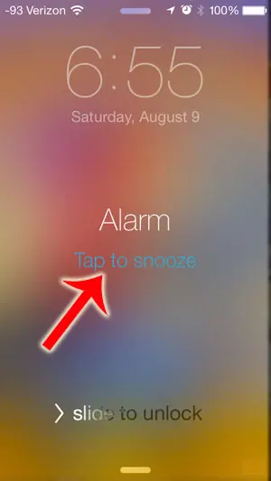 tap to snooze