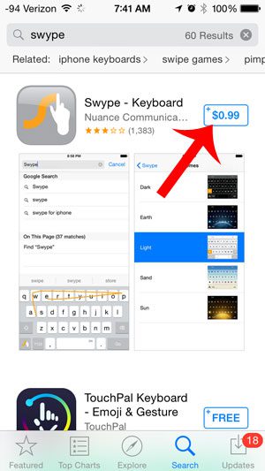 purchase the swype keyboard