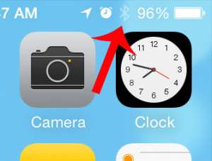 iphone 5 bluetooth icon in status bar