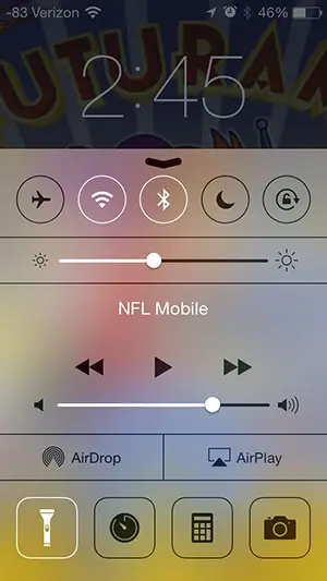 open the control center