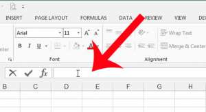 the excel 2013 formula bar