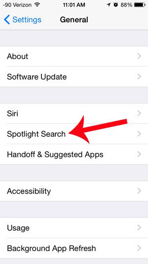 open the spotlight search menu