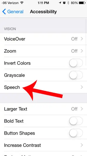 tap the speech button