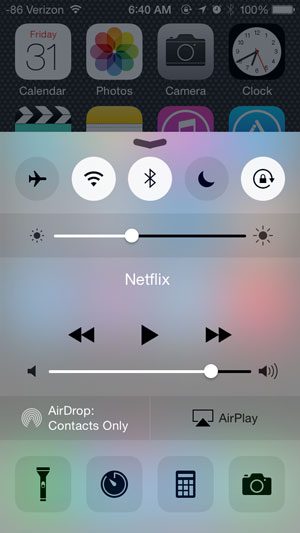 open the control center