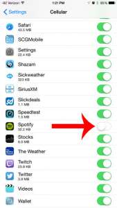 turn off the spotify option
