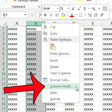 what are three ways to change column width in Excel