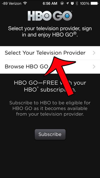 select your television provider