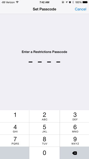 enter a passcode