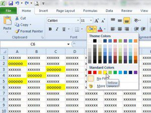 apply changes to selected cells