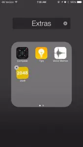 tap and hold an app inside the folder