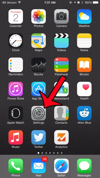 How to Repeat the Message Alerts on the iPhone 6 1 open settings
