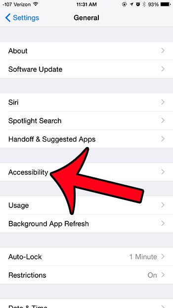 open the accessibility menu