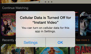 turn off cellular data usage for instant video on iphone