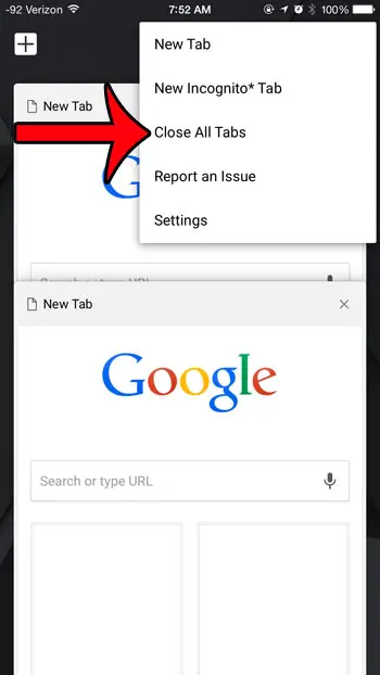 close all tabs