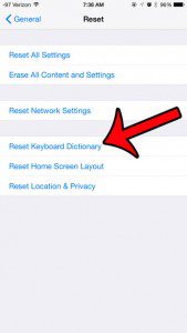 tap the resey keyboard dictionary button